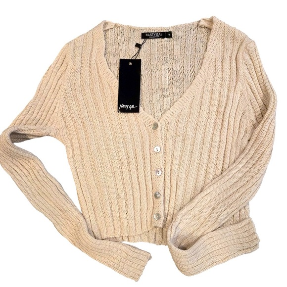 Nasty Gal Cozy Cardigan Sweater NWT. Size M - Picture 1 of 3